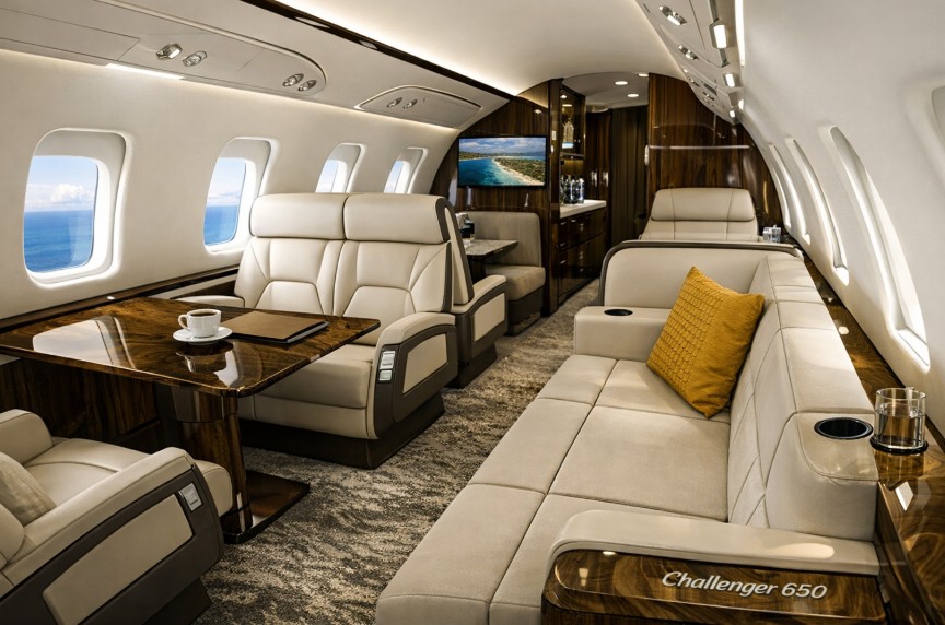 Private jet ready for Houston to Cancun charter flight